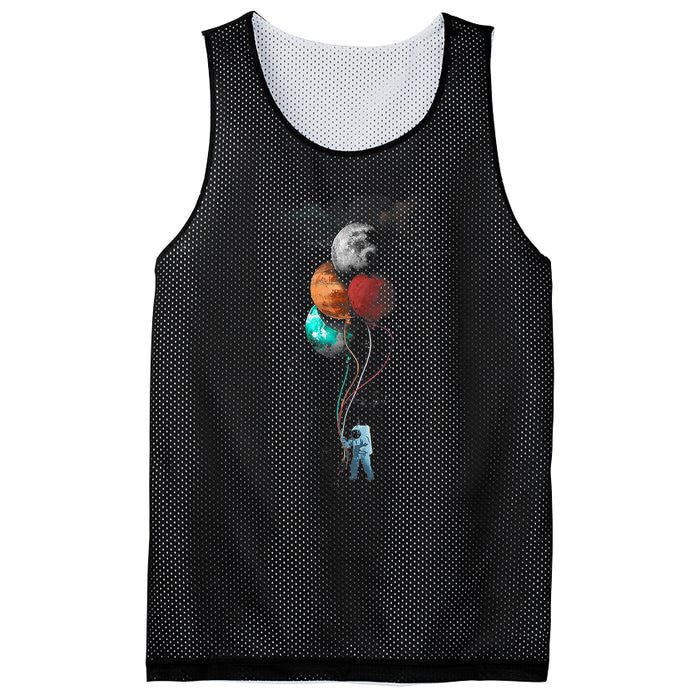 The Spaceman's Trip Astronaut Space Planets Balloons Mesh Reversible Basketball Jersey Tank