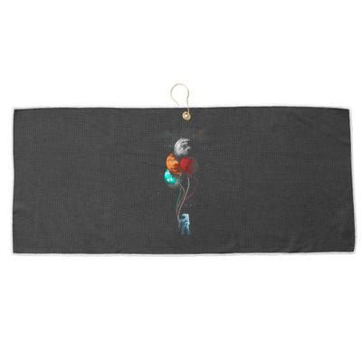 The Spaceman's Trip Astronaut Space Planets Balloons Large Microfiber Waffle Golf Towel