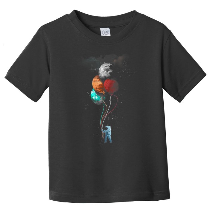 The Spaceman's Trip Astronaut Space Planets Balloons Toddler T-Shirt