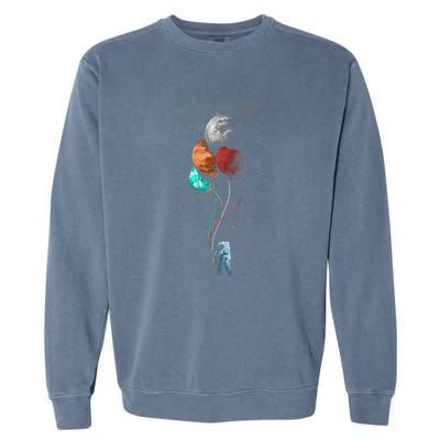 The Spaceman's Trip Astronaut Space Planets Balloons Garment-Dyed Sweatshirt