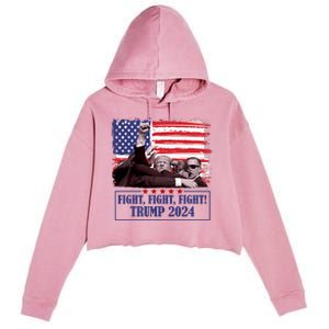 Trump Shooting Trump Assassination Trump Legends Trump 2024 Crop Fleece Hoodie