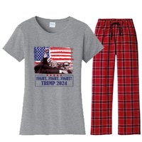 Trump Shooting Trump Assassination Trump Legends Trump 2024 Women's Flannel Pajama Set