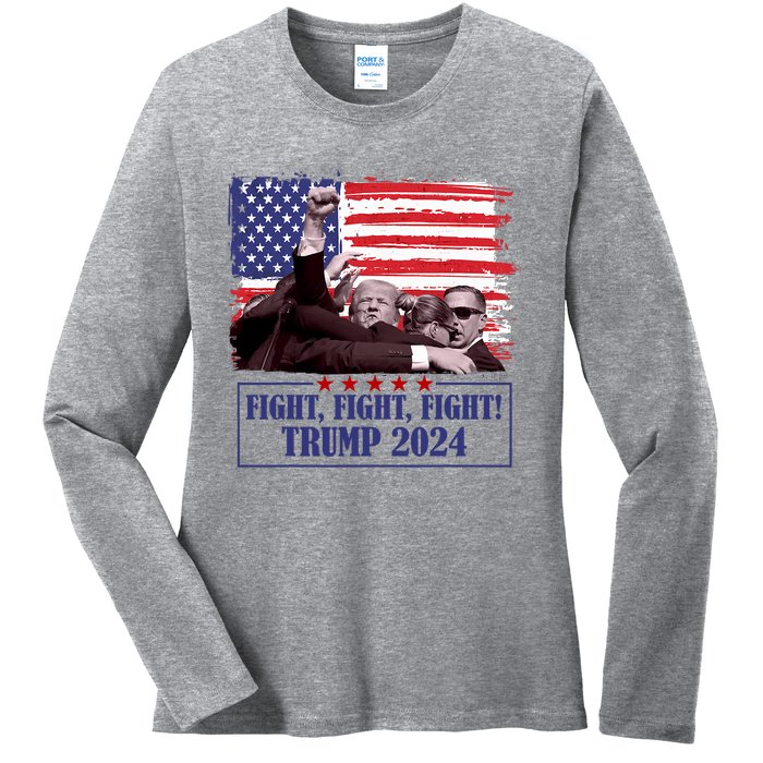 Trump Shooting Trump Assassination Trump Legends Trump 2024 Ladies Long Sleeve Shirt