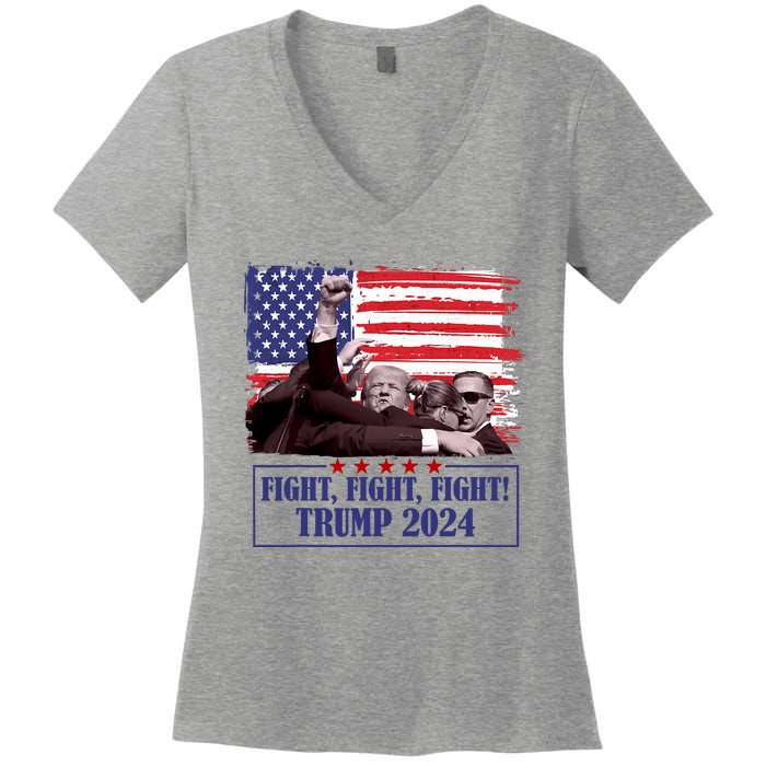 Trump Shooting Trump Assassination Trump Legends Trump 2024 Women's V-Neck T-Shirt