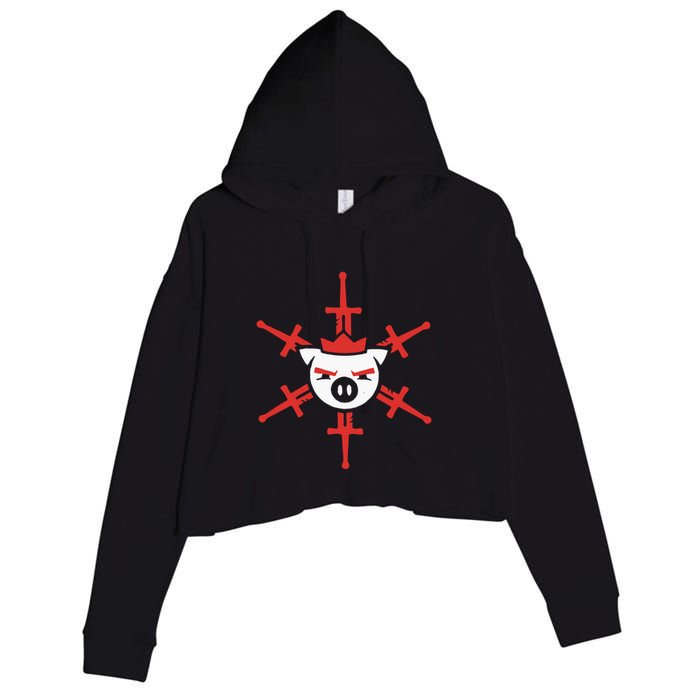 T.E.C.H.N.O.B.L.A.D.E Swordflake Crop Fleece Hoodie