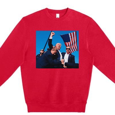 Trump Shot Trump Shooting Trump 2024 Premium Crewneck Sweatshirt