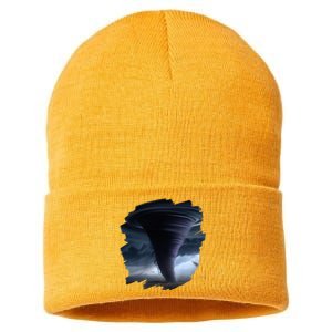 Tornado Storm Tornados Nature Weather Chaser Meteorologist Sustainable Knit Beanie