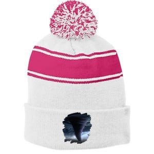 Tornado Storm Tornados Nature Weather Chaser Meteorologist Stripe Pom Pom Beanie