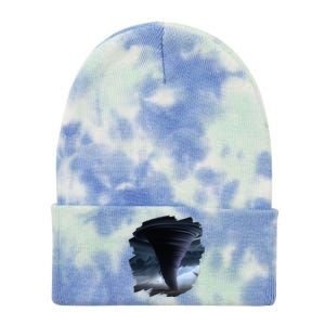 Tornado Storm Tornados Nature Weather Chaser Meteorologist Tie Dye 12in Knit Beanie