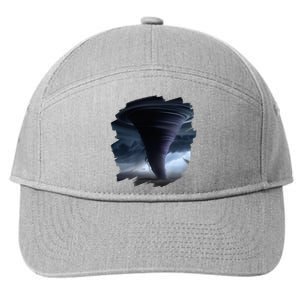 Tornado Storm Tornados Nature Weather Chaser Meteorologist 7-Panel Snapback Hat