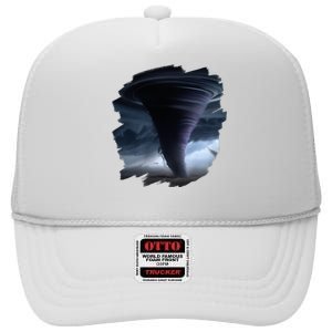 Tornado Storm Tornados Nature Weather Chaser Meteorologist High Crown Mesh Back Trucker Hat