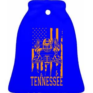 Tennessee State Tennessee Orange Game Day TN Ceramic Bell Ornament