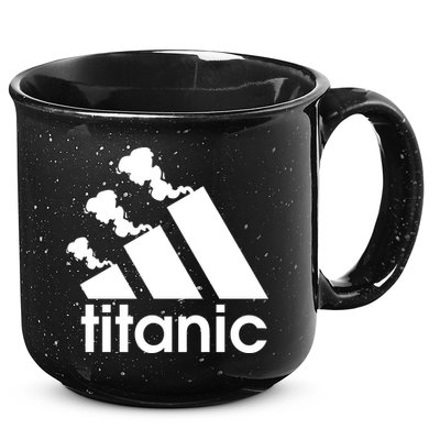 Titanic Sinking Too Soon Parody Spoof 15oz Campfire Ceramic Mug