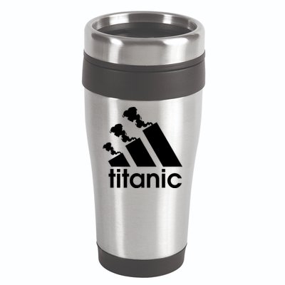 Titanic Sinking Too Soon Parody Spoof 16oz Travel Tumbler