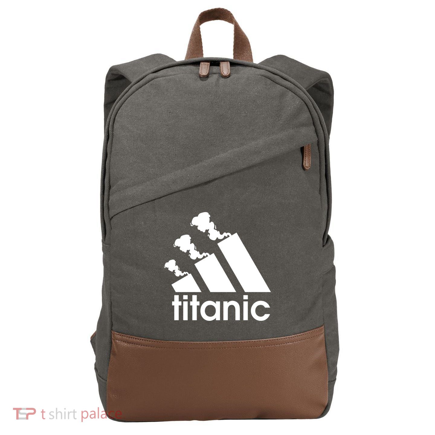Titanic Sinking Too Soon Parody Spoof Cotton Canvas Backpack