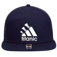 Titanic Sinking Too Soon Parody Spoof 7 Panel Mesh Trucker Snapback Hat