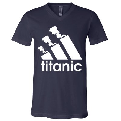 Titanic Sinking Too Soon Parody Spoof V-Neck T-Shirt