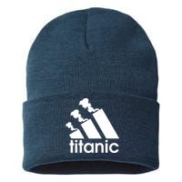 Titanic Sinking Too Soon Parody Spoof Sustainable Knit Beanie