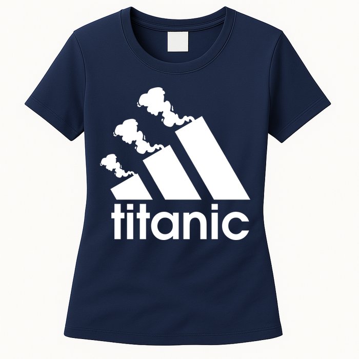 Titanic Sinking Too Soon Parody Spoof Womens T-Shirt