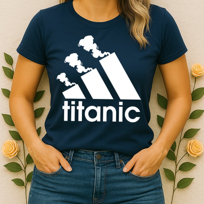 Titanic Sinking Too Soon Parody Spoof Womens T-Shirt