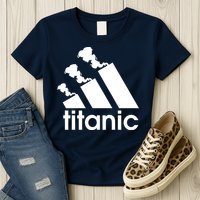 Titanic Sinking Too Soon Parody Spoof Womens T-Shirt