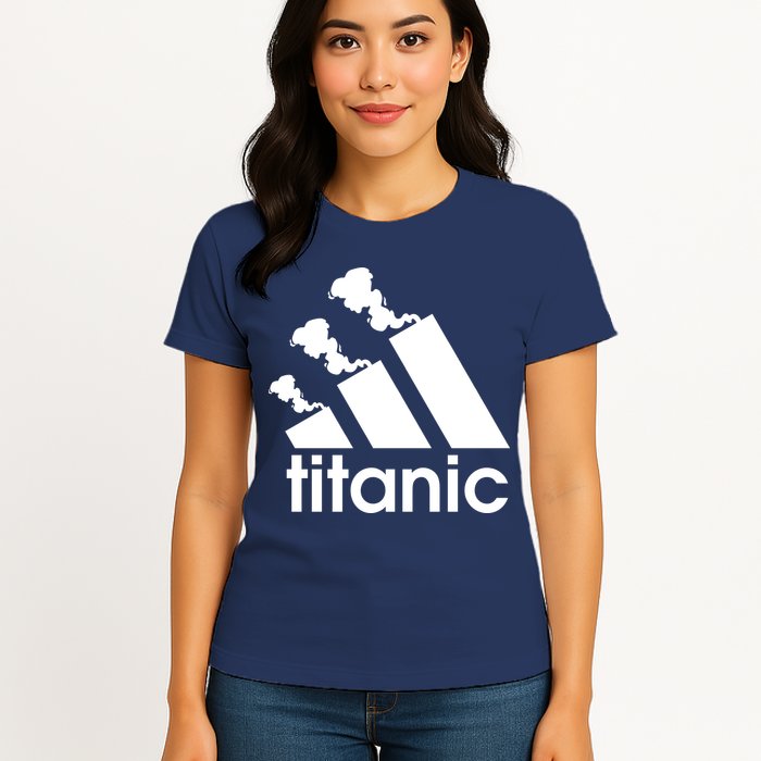 Titanic Sinking Too Soon Parody Spoof Womens T-Shirt