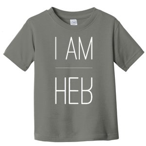 Trendy Statement T I AM HER Gift For Sports Fans I AM HER Toddler T-Shirt