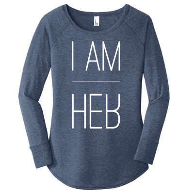 Trendy Statement T I AM HER Gift For Sports Fans I AM HER Women's Perfect Tri Tunic Long Sleeve Shirt