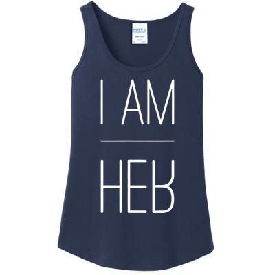 Trendy Statement T I AM HER Gift For Sports Fans I AM HER Ladies Essential Tank