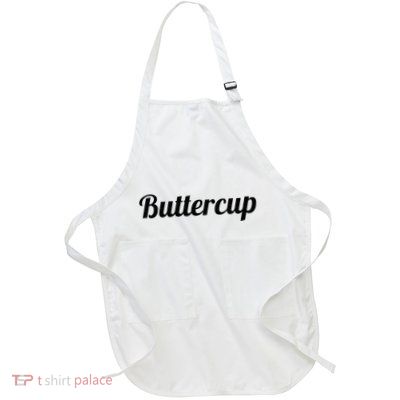 That Says The Word Buttercup On It Cute Gift Full-Length Apron With Pockets