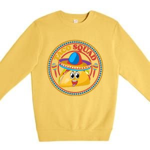 Taco Squad T Funny Taco Cute Mexican Food Lover T Premium Crewneck Sweatshirt