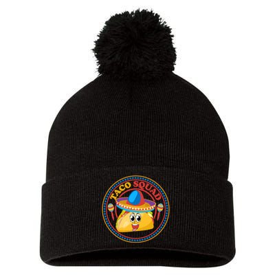 Taco Squad T Funny Taco Cute Mexican Food Lover T Pom Pom 12in Knit Beanie