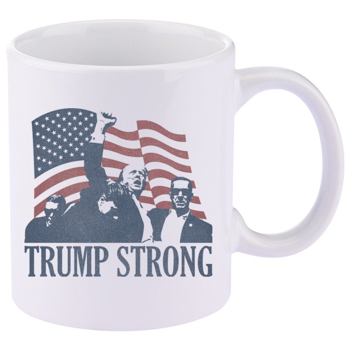 Trump Strong 11oz C Handle Ceramic Mug