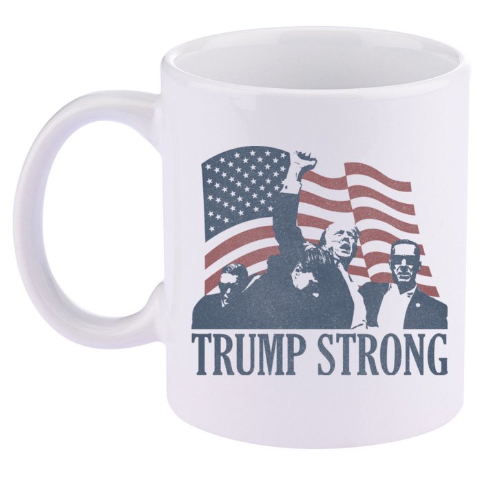 Trump Strong 11oz C Handle Ceramic Mug