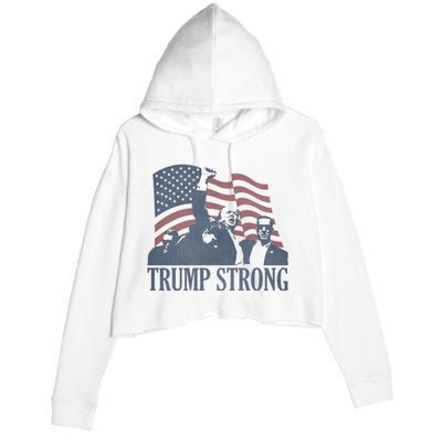 Trump Strong Crop Fleece Hoodie