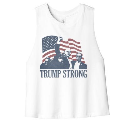 Trump Strong Women's Racerback Cropped Tank