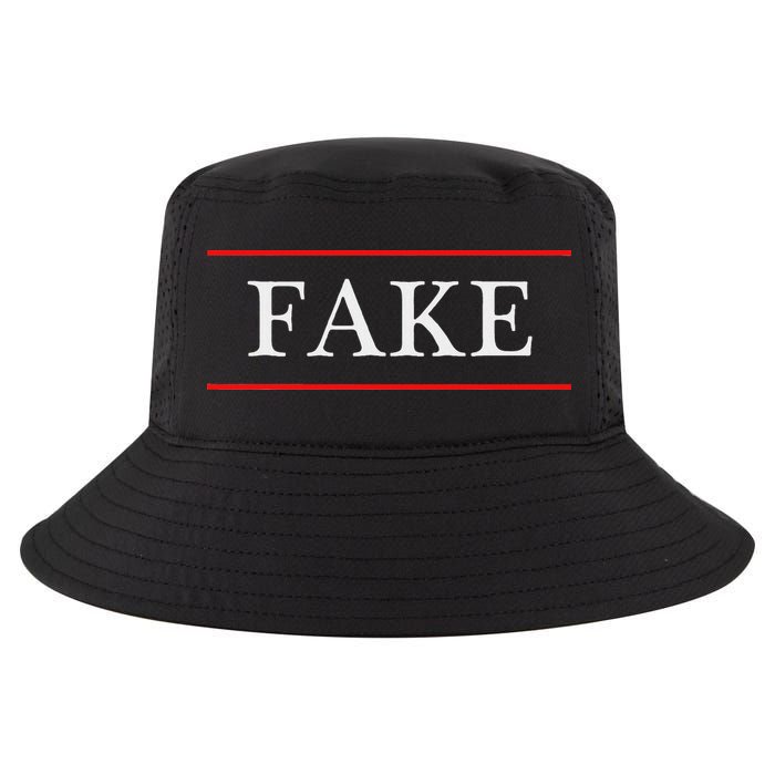 That Says The Word Fake On It Cool Comfort Performance Bucket Hat