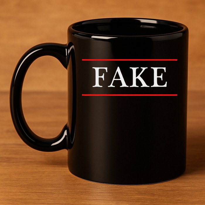That Says The Word Fake On It 11oz C Handle Ceramic Mug