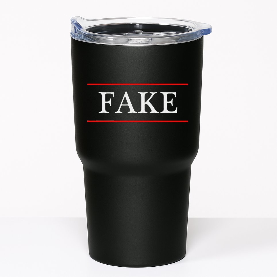 That Says The Word Fake On It Tumbler