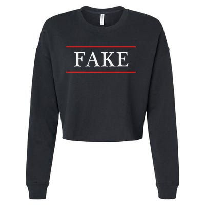 That Says The Word Fake On It Cropped Pullover Crew