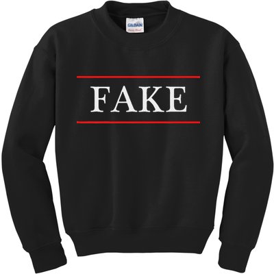 That Says The Word Fake On It Kids Sweatshirt