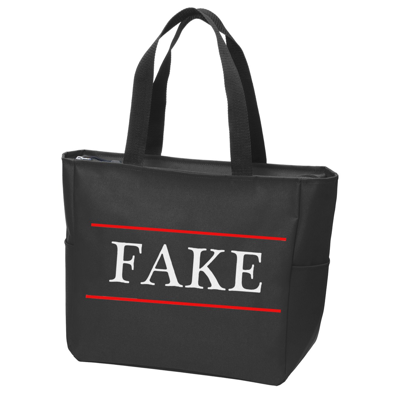 That Says The Word Fake On It Zip Tote Bag