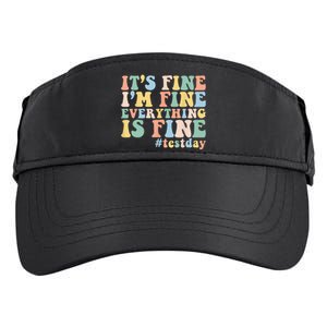 Teacher Student Test Day Its Fine Im Fine Everything is Fine Adult Drive Performance Visor