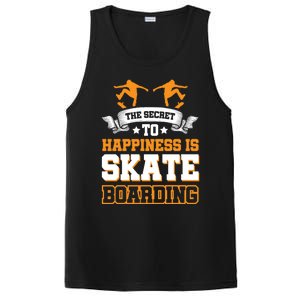 The Secret To Happiness Is Skateboarding Gift PosiCharge Competitor Tank