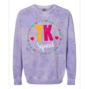 TK Squad Tee Transitional Kindergarten Teacher Team Crew Colorblast Crewneck Sweatshirt