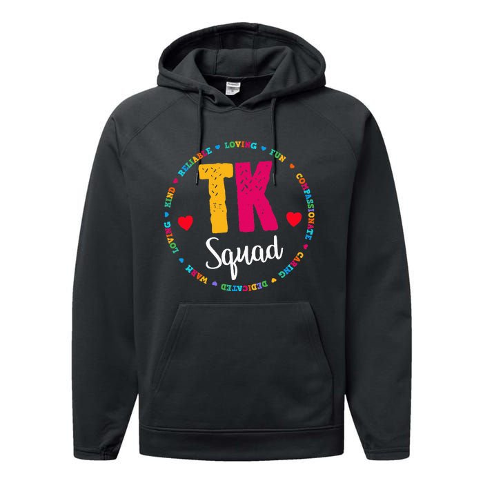 TK Squad Tee Transitional Kindergarten Teacher Team Crew Performance Fleece Hoodie