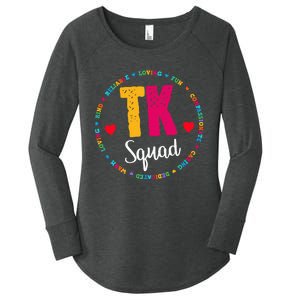 TK Squad Tee Transitional Kindergarten Teacher Team Crew Women's Perfect Tri Tunic Long Sleeve Shirt