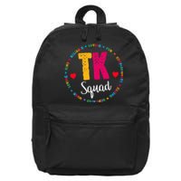 TK Squad Tee Transitional Kindergarten Teacher Team Crew 16 in Basic Backpack