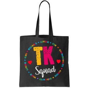 TK Squad Tee Transitional Kindergarten Teacher Team Crew Tote Bag