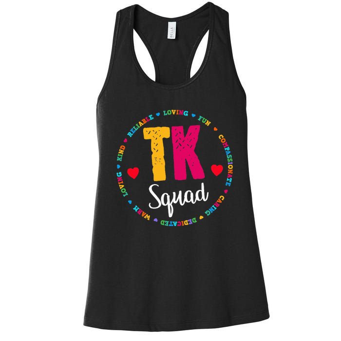 TK Squad Tee Transitional Kindergarten Teacher Team Crew Women's Racerback Tank